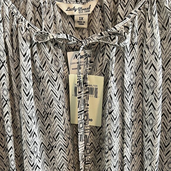 Lucky Brand Silk Blouse - Sz 1X (NWT) - Picture 6 of 9